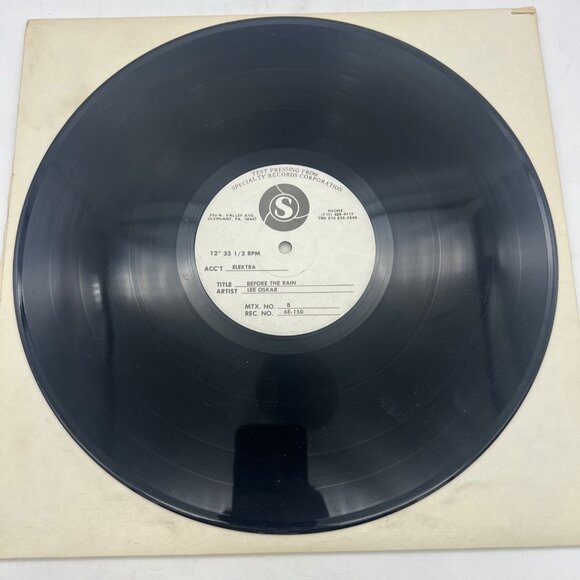 Lee Oskar Before The Rain LP Test Pressing 1978 Elektra 6E-150 - Picture 5 of 7
